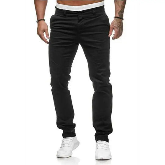 Plus Size S-3XL Men Pants Spring Autumn  Casual Slim Straight  Elastic