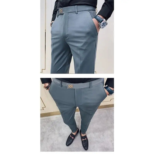 Size 28-36 Men Ankle Length Pants Spring Autumn  Casual Slim   Long