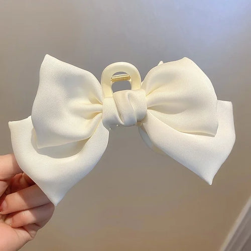 Fashion Women Bow Hairpin Korean Version Of Solid Color Butterfly
