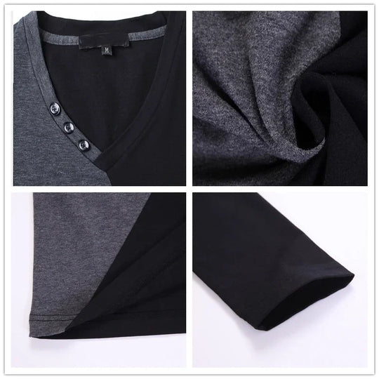 BROWON Brand Autumn Mens T Shirts Fashion Streetwear Long Sleeve