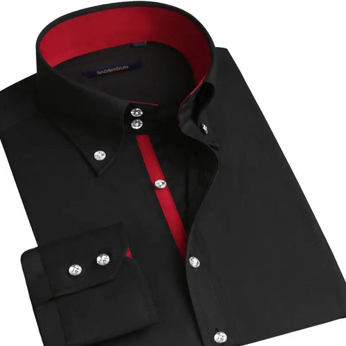 Men's Casual Shirt Long Sleeve Korean Trends Fashion Button-down