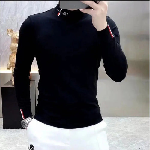 Winter Men's T-Shirt Long-Sleeved Velvet Thickeneded Sweatshirt
