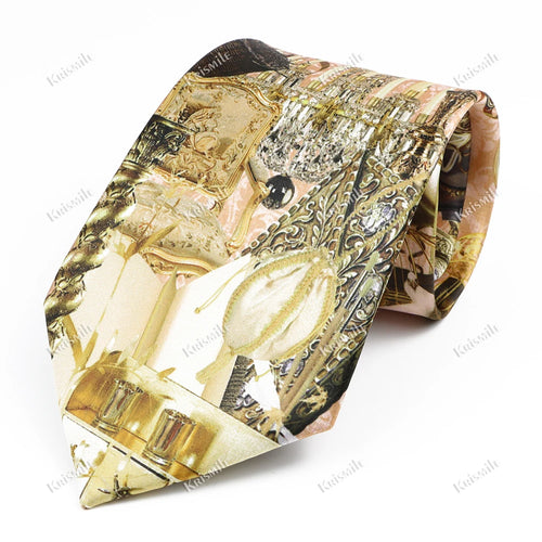 Vintage Art Oil Graffiti Print Tie Soft Touch New Design 8.5cm
