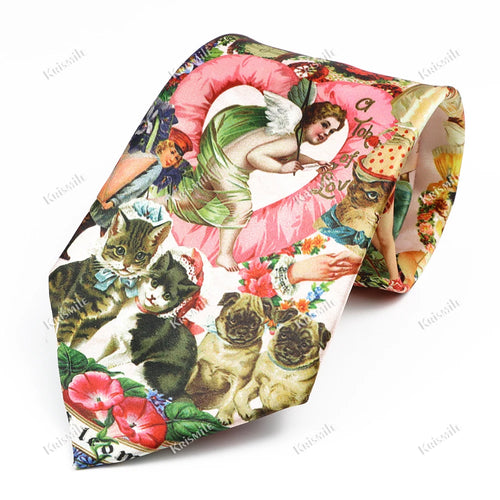 Vintage Art Oil Graffiti Print Tie Soft Touch New Design 8.5cm