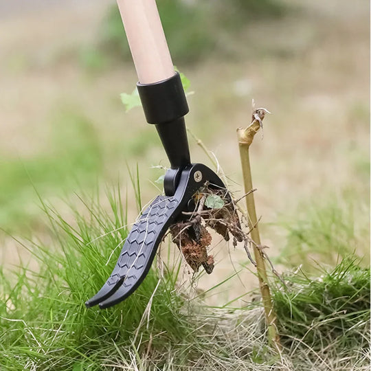 BIESUO Weed Puller Tool Heavy Duty Stand Up Weed Puller 4 Claw Head Weeder Tool for Gardening Projects Lawn Without Bending