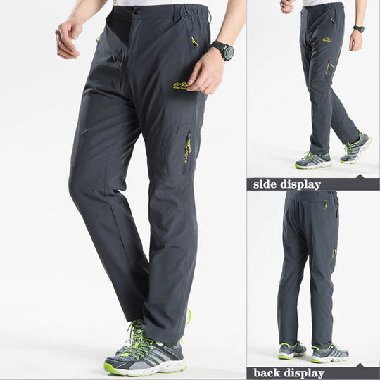 5XL Men's Outdoor Hiking Pants With Belt Quick-drying Waterproof