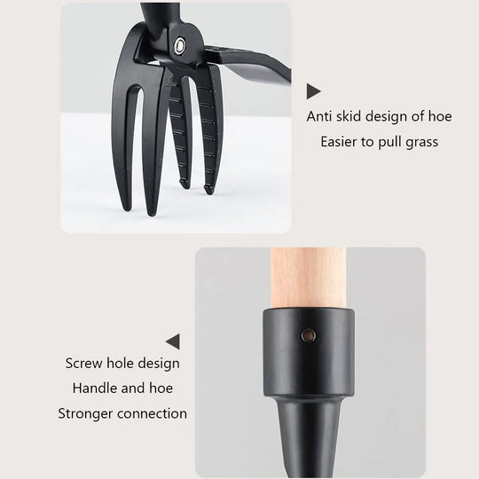 BIESUO Weed Puller Tool Heavy Duty Stand Up Weed Puller 4 Claw Head Weeder Tool for Gardening Projects Lawn Without Bending