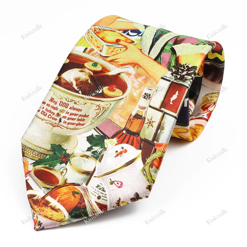 Vintage Art Oil Graffiti Print Tie Soft Touch New Design 8.5cm