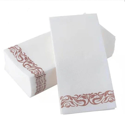 50PCS Disposable Table Paper Napkins Elegant Tissue Vintage Towel