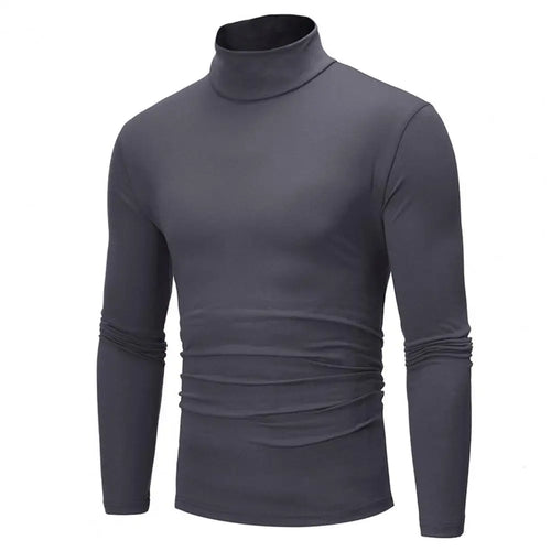 Shirt Stretchy Soft Autumn Turtleneck Long Sleeve Solid Color Winter