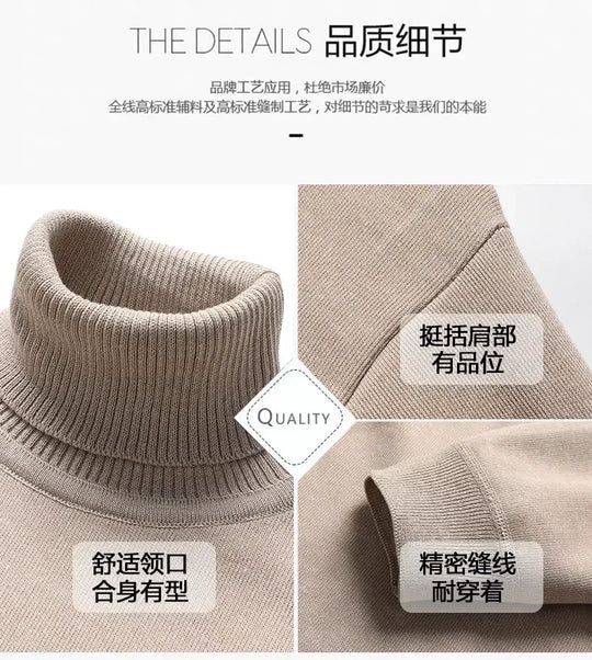 New 2025 Basic Warm Sweater for Men Winter Casual Pullover Warm