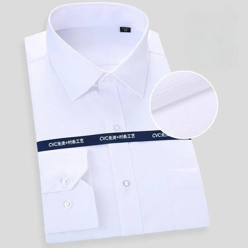 High Quality Cotton Men Dress Long Sleeve Shirt New Solid Male
