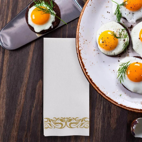 50PCS Disposable Table Paper Napkins Elegant Tissue Vintage Towel