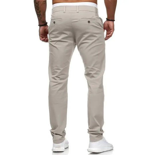 Plus Size S-3XL Men Pants Spring Autumn  Casual Slim Straight  Elastic