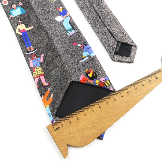 Vintage Art Oil Graffiti Print Tie Soft Touch New Design 8.5cm
