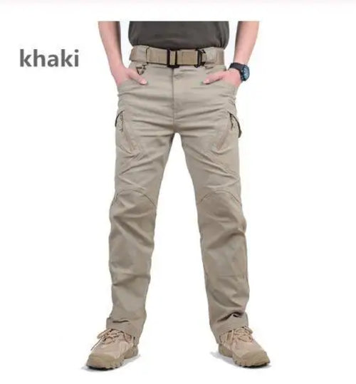 Tactical Cargo Pants Mens Multi-Pockets Wear-resistant Military