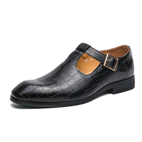 Business casual men's shoes Classic British style Fashion party and dance Plus Size 38-46 Plus Size Black leather shoes Hot