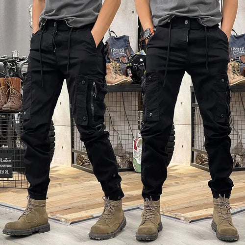 Military Tactical Cotton Cargo Pants for Mens Elastic Casual Trousers