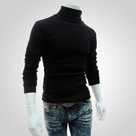 Shirt Stretchy Soft Autumn Turtleneck Long Sleeve Solid Color Winter