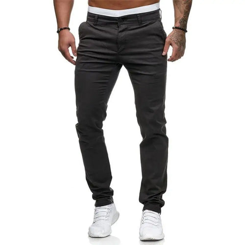 Plus Size S-3XL Men Pants Spring Autumn  Casual Slim Straight  Elastic