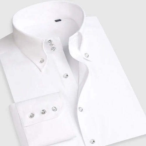 Men's Casual Shirt Long Sleeve Korean Trends Fashion Button-down