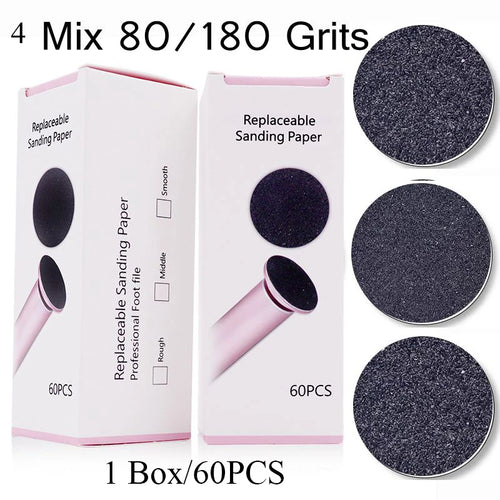 60pcs/box Replacement Sandpaper For Electric Foot Grinder Professional