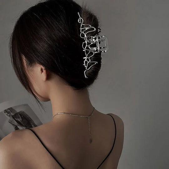 Large Metal Hair Claw Clip Irregular Hairpins Punk Style Hair Claws