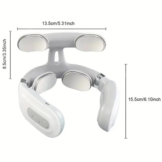 New Neck Massage Intelligent USB Rechargeable Adjustment Heating Pressing Pulse Portable Pulse Cervical Spine Massager Neck Care