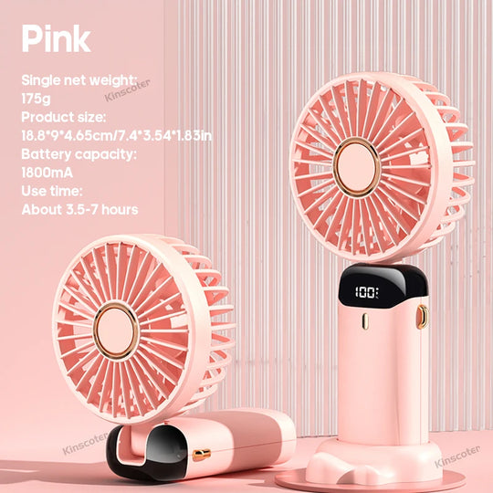 USB Mini Handheld Fan Cooler Portable Small Charging Fan Mini Silent Charging Desk Dormitory Office Student Gifts Long Enduranc