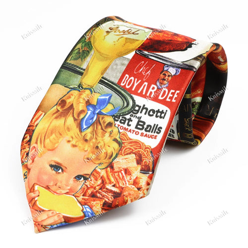 Vintage Art Oil Graffiti Print Tie Soft Touch New Design 8.5cm