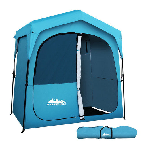 Weisshorn Double Camping Shower Toilet Tent Outdoor Fast Set Up Change