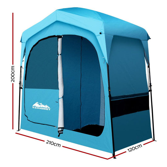 Weisshorn Double Camping Shower Toilet Tent Outdoor Fast Set Up Change