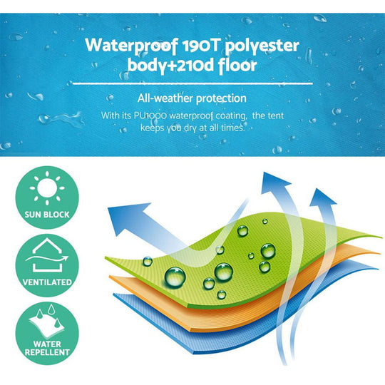 Weisshorn Double Camping Shower Toilet Tent Outdoor Fast Set Up Change