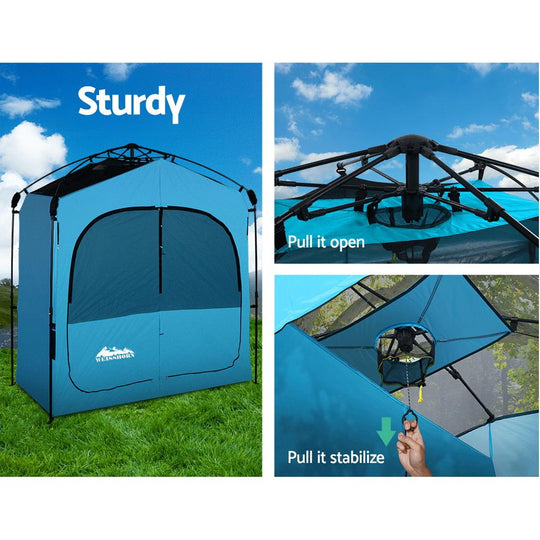 Weisshorn Double Camping Shower Toilet Tent Outdoor Fast Set Up Change