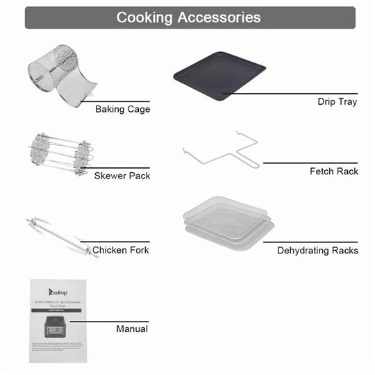 1800W KAFO-1800A-D1 120V 16 L Air Fryer