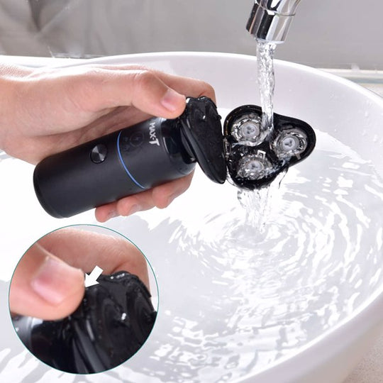 Women Men Electric Blade Rechargeable Travel Rotary Shaver IPX7 Waterproof