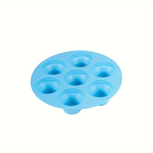 7Cavity Silicone Muffin Mold Versatile Air Fryer Cake Pan