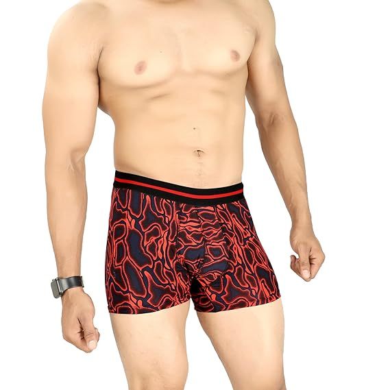Men Abstract Printed slim solid underwear (Size-34inches)