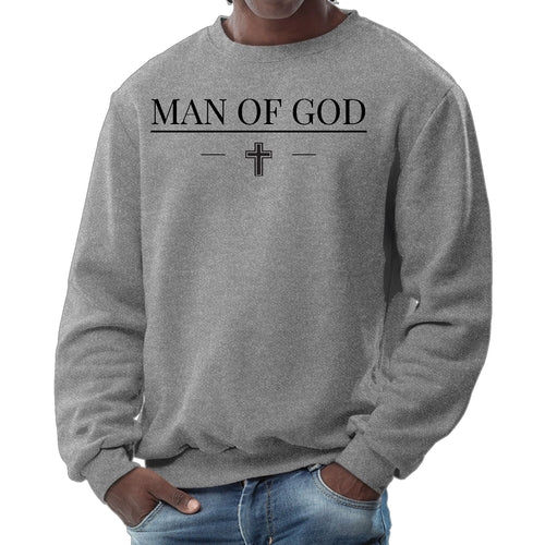 Mens Graphic Sweatshirt - Man of God Black Print