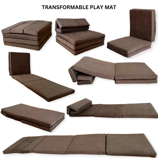 Transformable Kids Play Mat and Couch - Multipurpose Baby Play Mat and