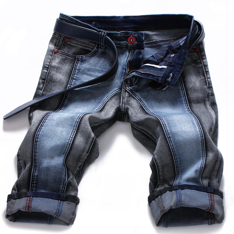 New stretch pants for men light blue summer men's jeans men's jeans
