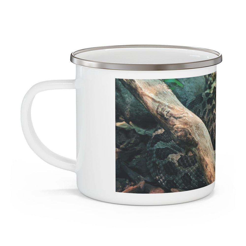 Brown and Black Snake Enamel Camping Mug