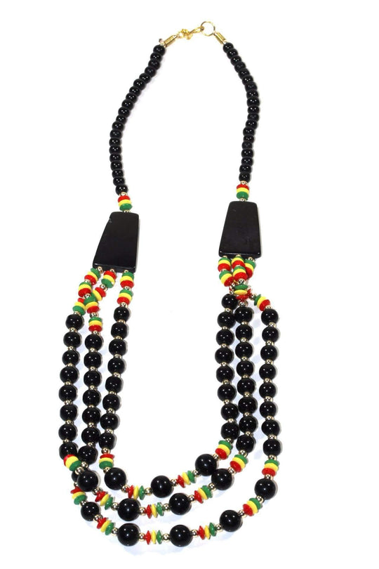 Punky Reggae Party Rasta Style Necklace with Matching Gift