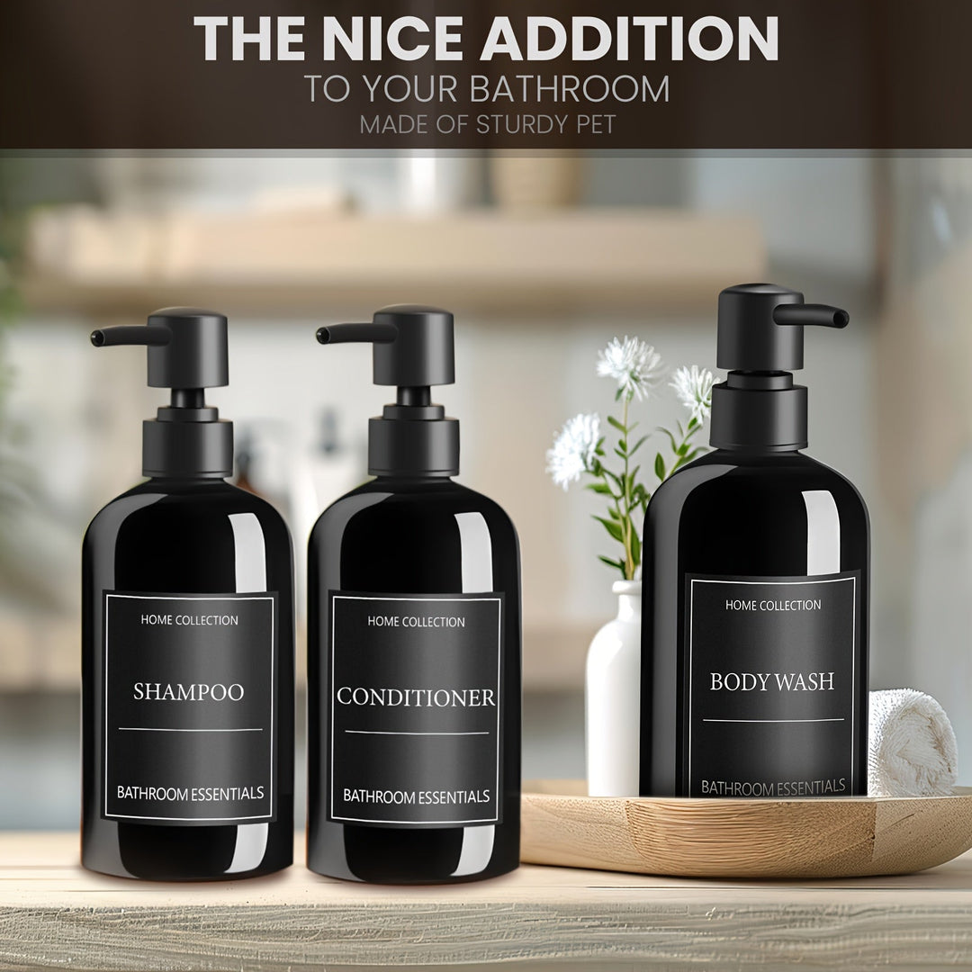 Elegant 3Piece Soap Dispenser Set Modern Bathroom Upgrade