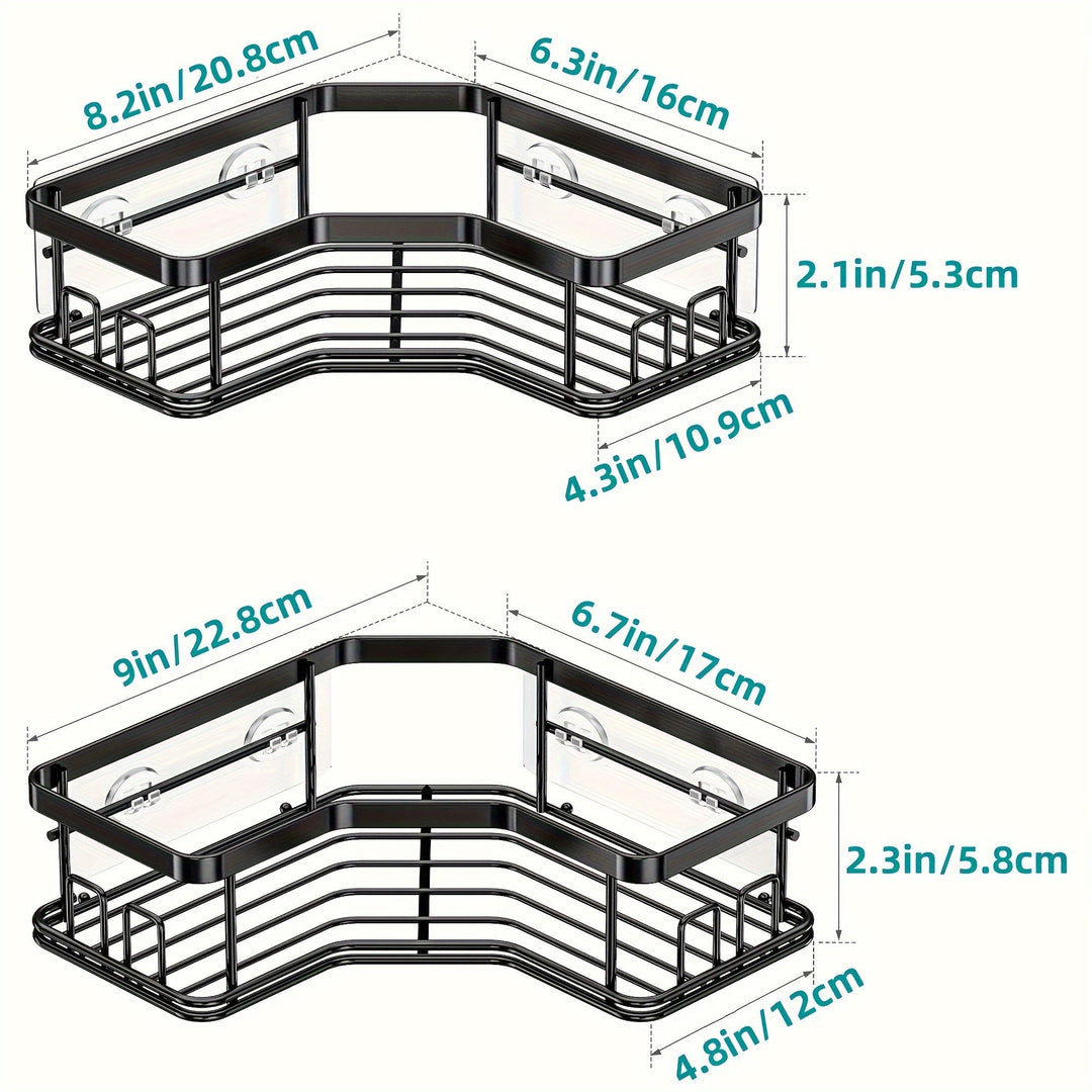 Set of 2 Durable WallMounted Bathroom Shelves
