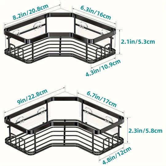 Set of 2 Durable WallMounted Bathroom Shelves