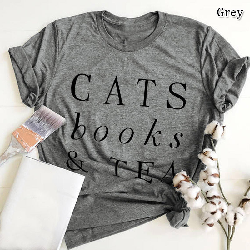 Cats & coffee &Jesus - Cats & Books &Tea Fur Mama T shirt Gift For