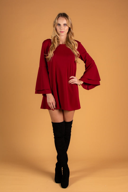 WOMEN DRESS RANIA - BORDO