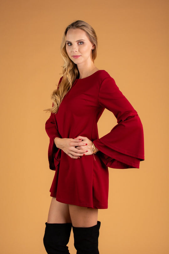WOMEN DRESS RANIA - BORDO