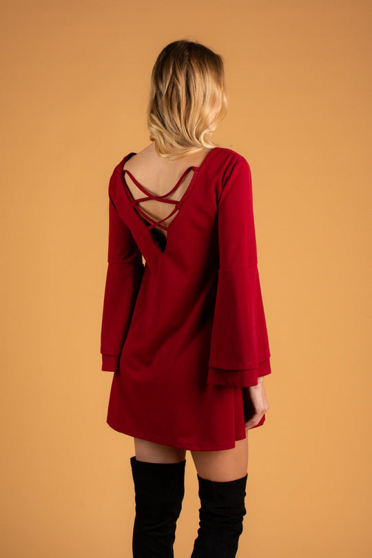 WOMEN DRESS RANIA - BORDO